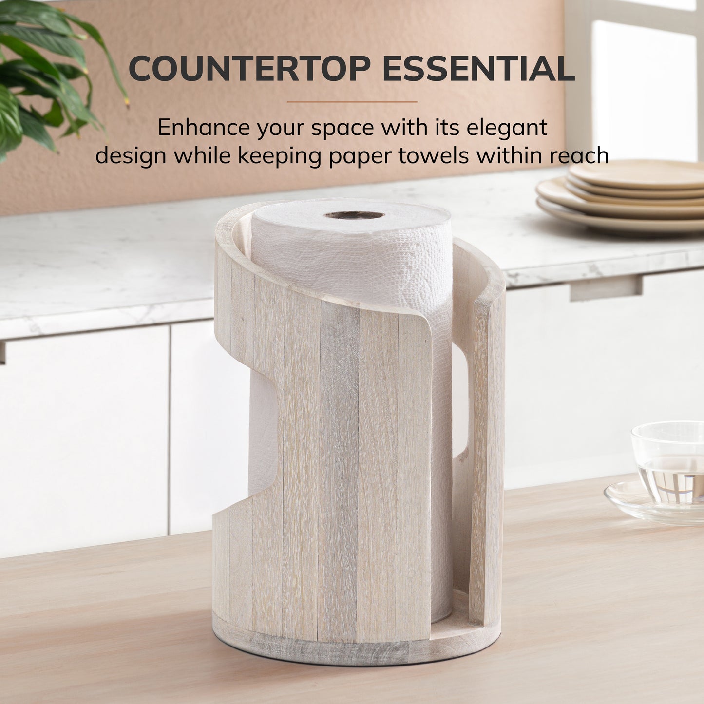 Mango Wood Amélie Paper Towel Holder