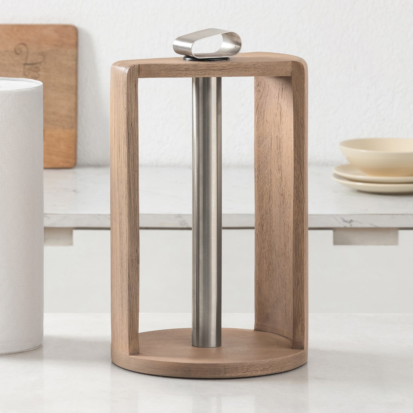 Mango Wood Colette Paper Towel Holder