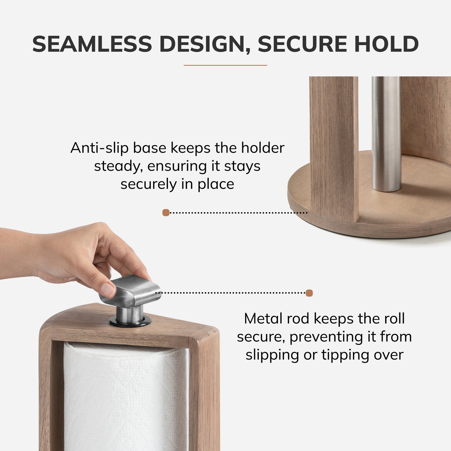 Sabine Paper Towel Holder - Biscotti