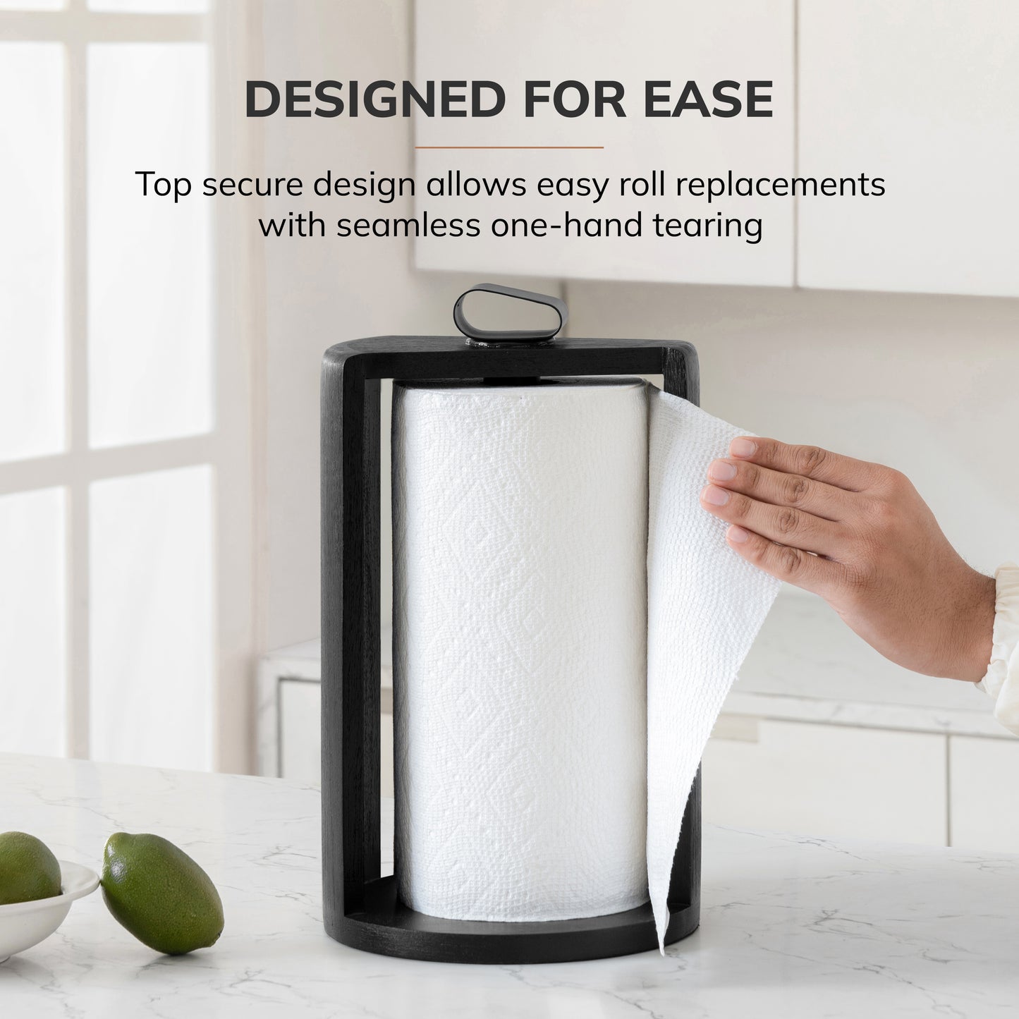 Sabine Paper Towel Holder - Black
