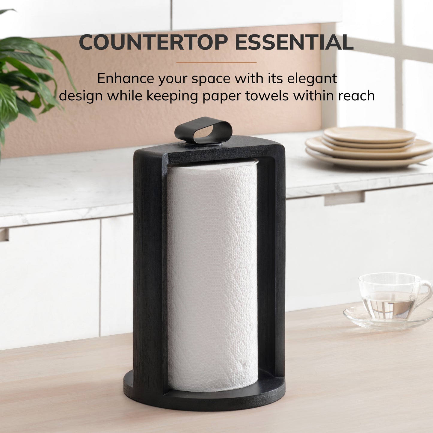 Sabine Paper Towel Holder - Black