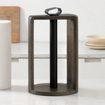 Mango Wood Colette Paper Towel Holder