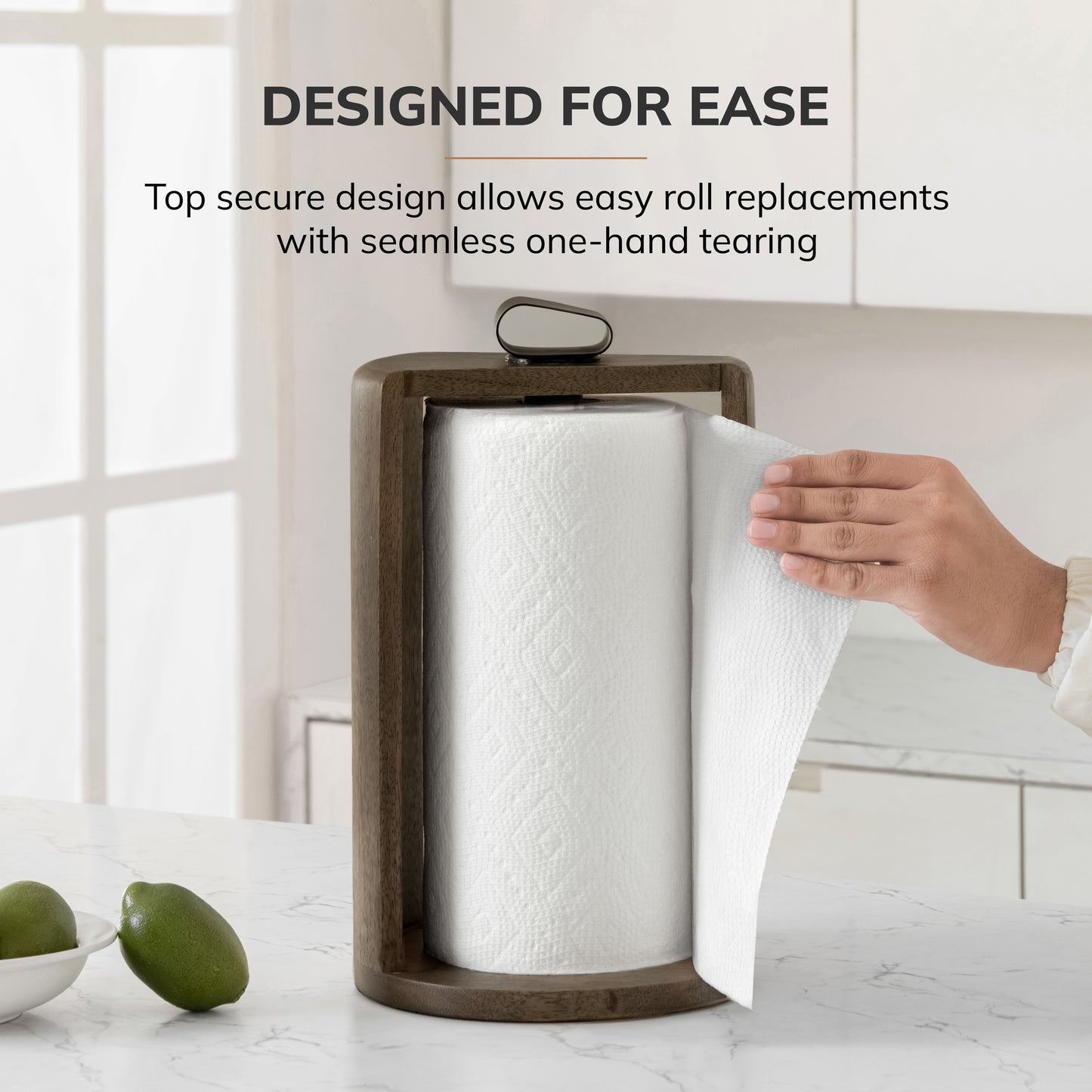 Mango Wood Colette Paper Towel Holder