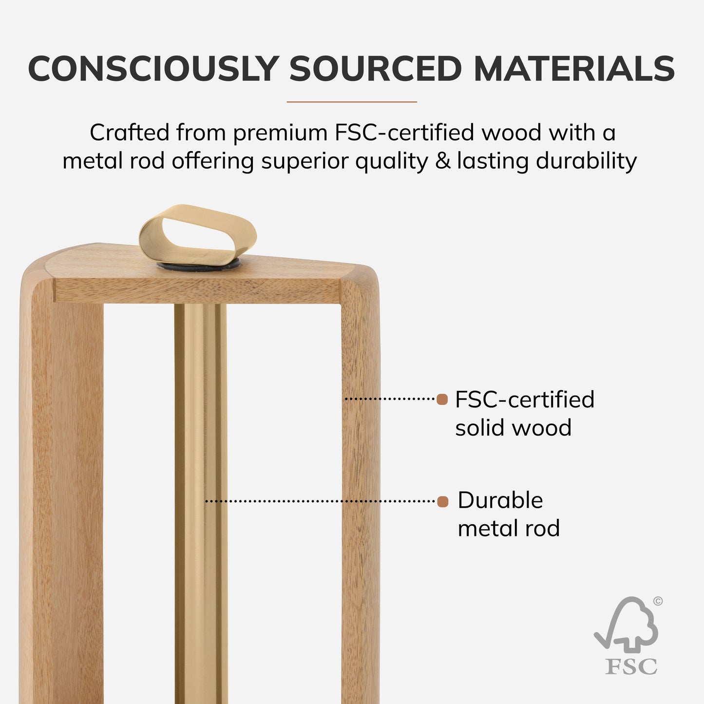 Sabine Paper Towel Holder - Natural
