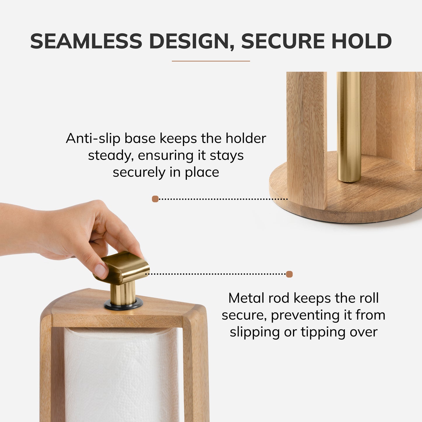 Sabine Paper Towel Holder - Natural