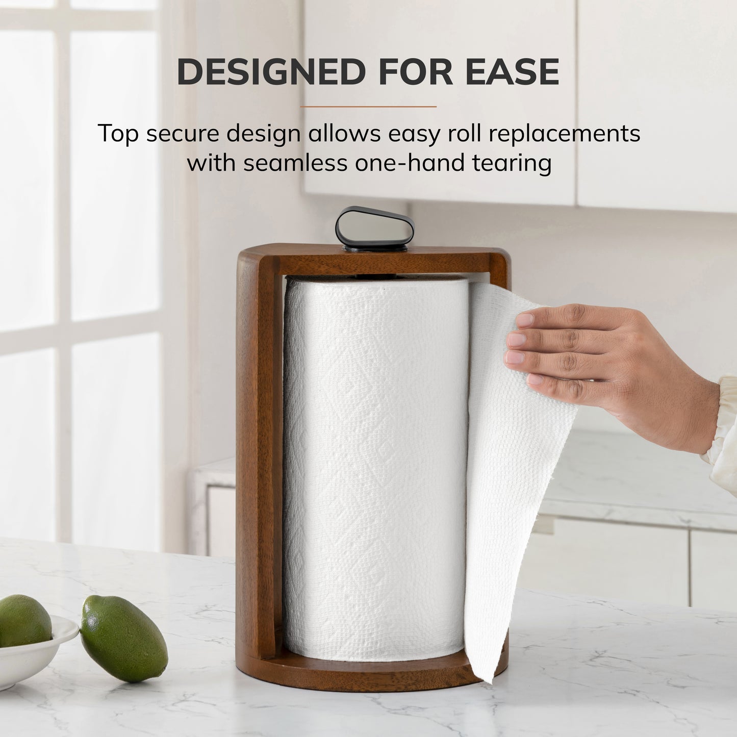 Colette Paper Towel Holder - Walnut
