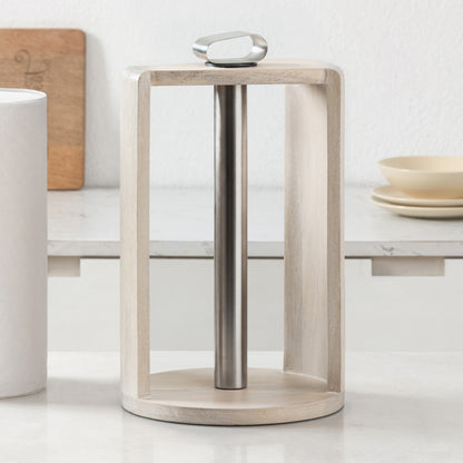 Mango Wood Colette Paper Towel Holder