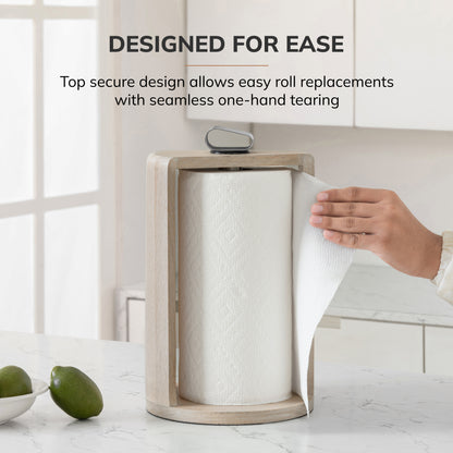 Colette Paper Towel Holder - White Wash