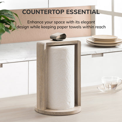 Colette Paper Towel Holder - White Wash