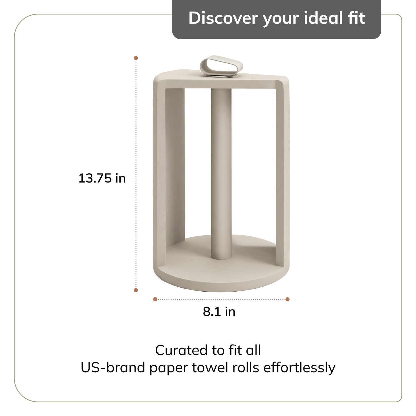 Colette Paper Towel Holder - White Wash