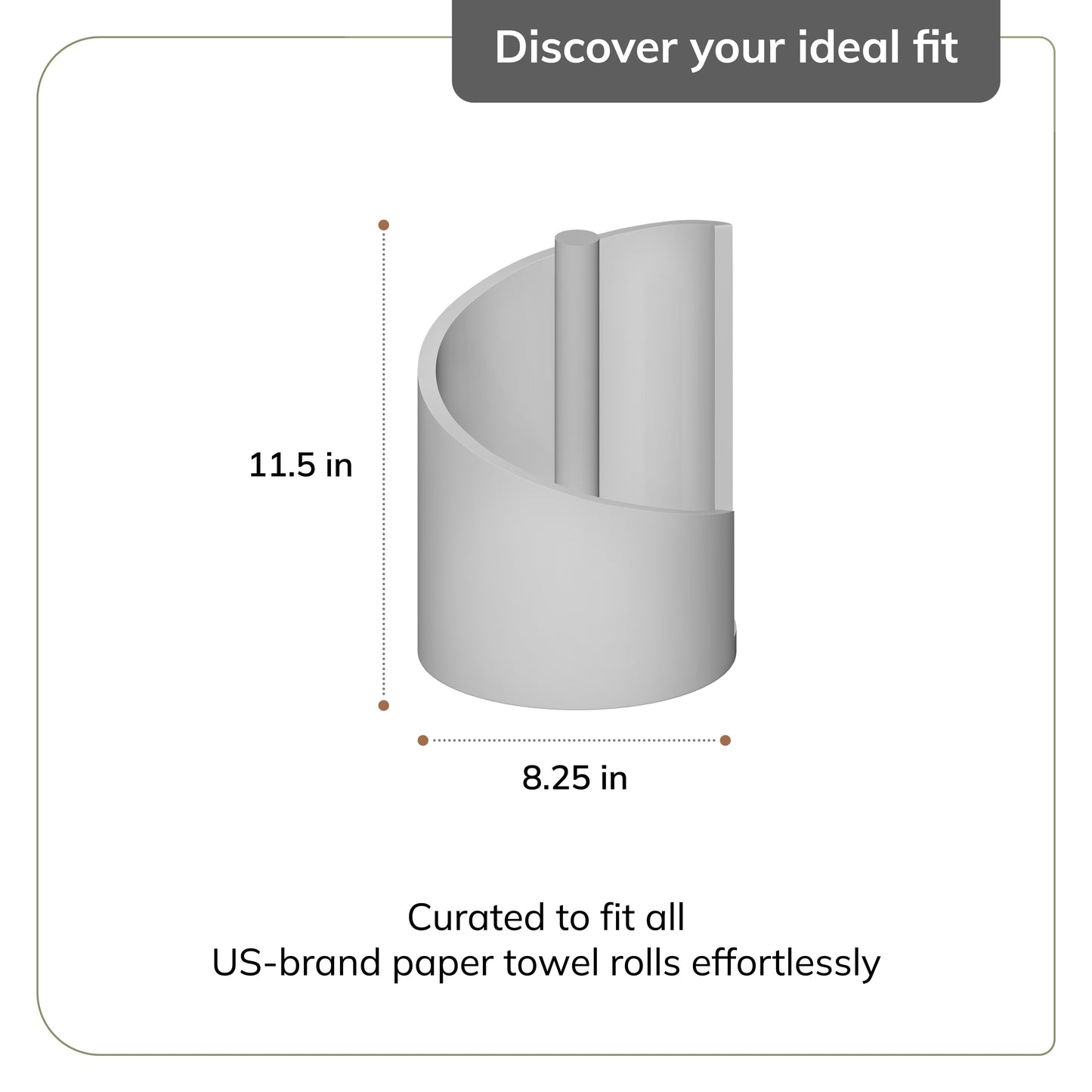 Mango Wood Gisele Paper Towel Holder - Walnut