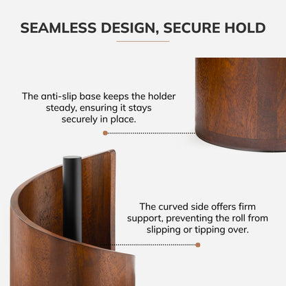 Mango Wood Gisele Paper Towel Holder - Walnut