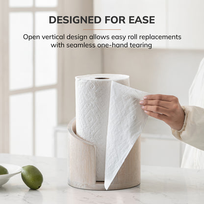 Mango Wood Gisele Paper Towel Holder - White Wash