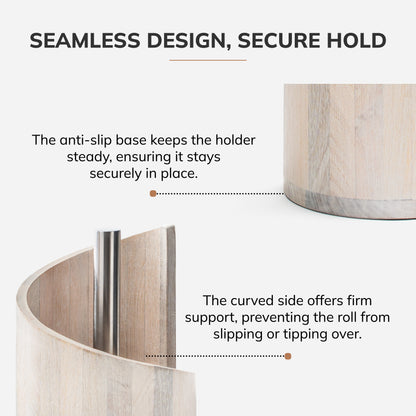 Mango Wood Gisele Paper Towel Holder - White Wash