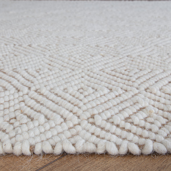 Chillon Tan Ivory Jute Wool Diamond Area Rug – Anji Mountain