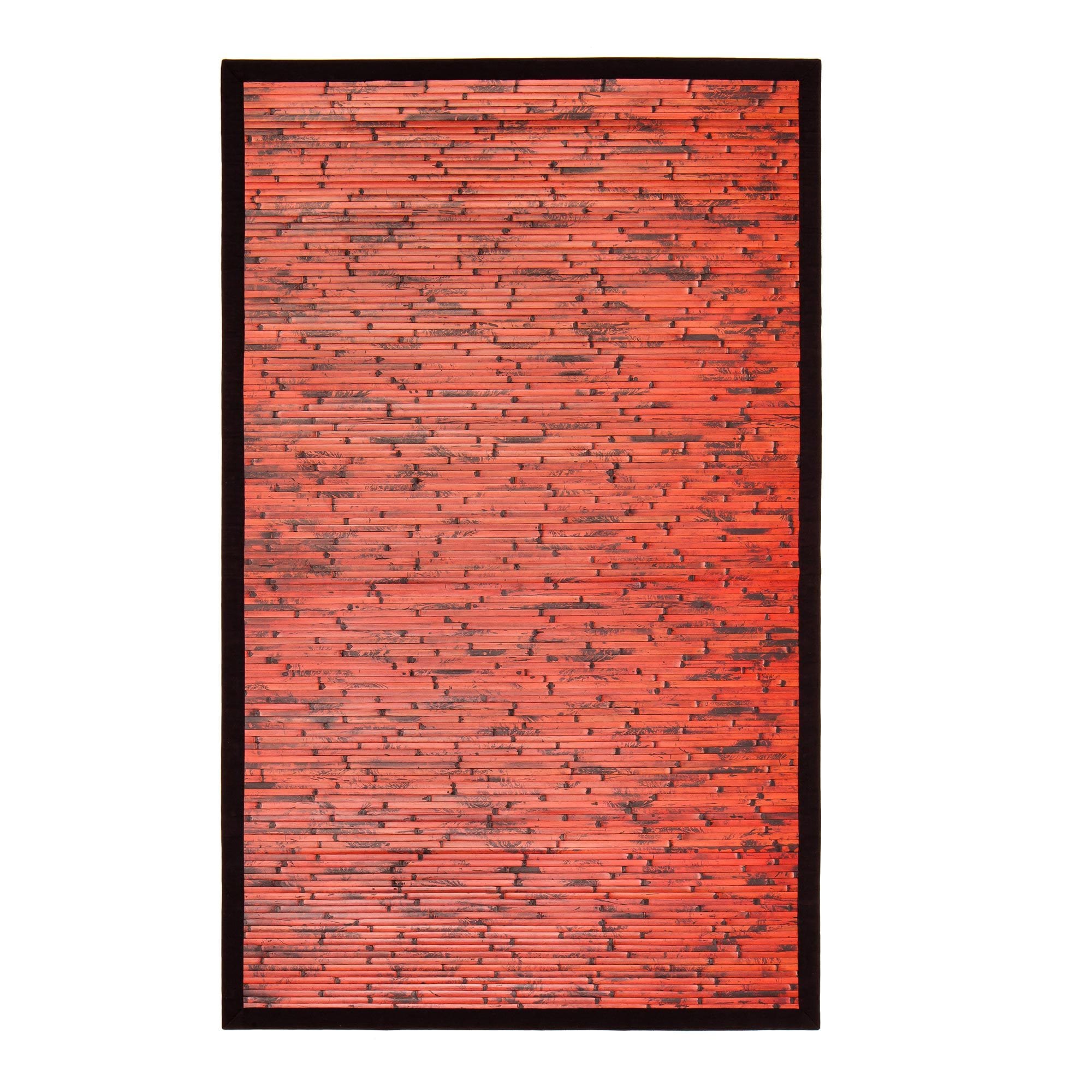 Cobblestone Mahogany Bamboo Area Rug
