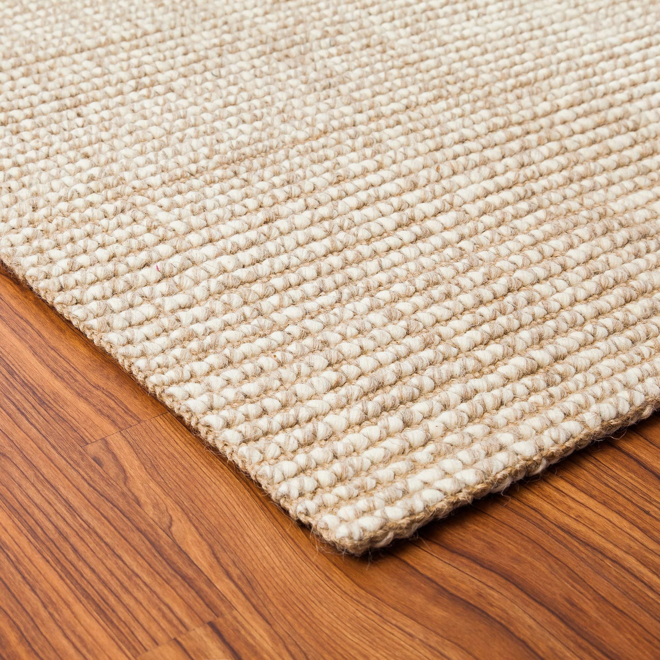 Zatar Gold Tan Beige Jute & Wool Area Rug Anji Mountain