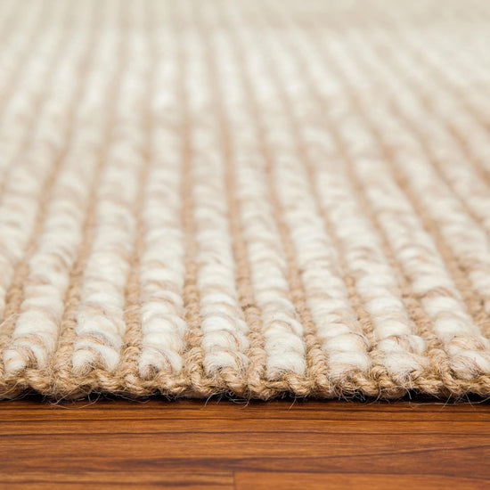 Zatar Gold Tan Beige Jute & Wool Area Rug Anji Mountain