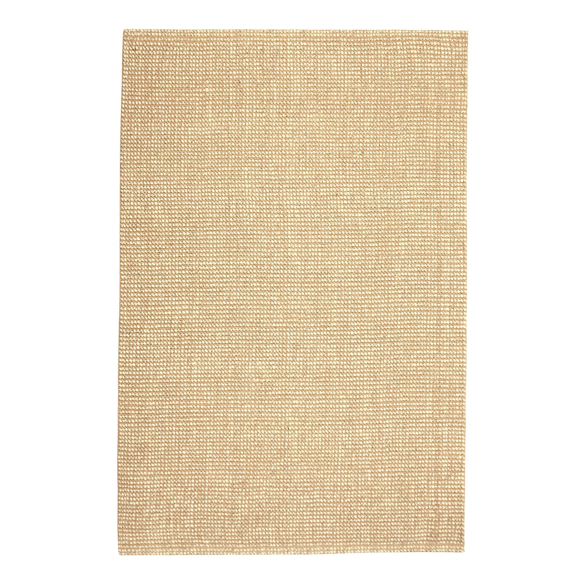 Zatar Gold Tan Beige Jute & Wool Area Rug