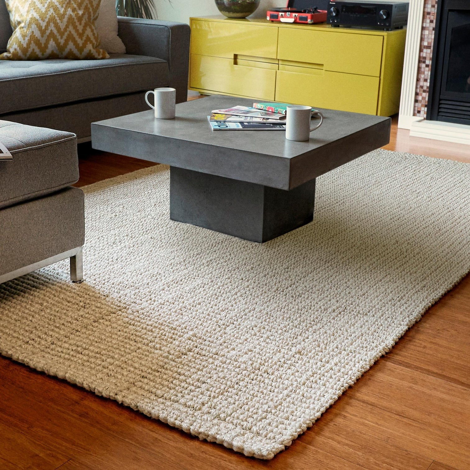 Andes Ivory Jute Area Rug Anji Mountain