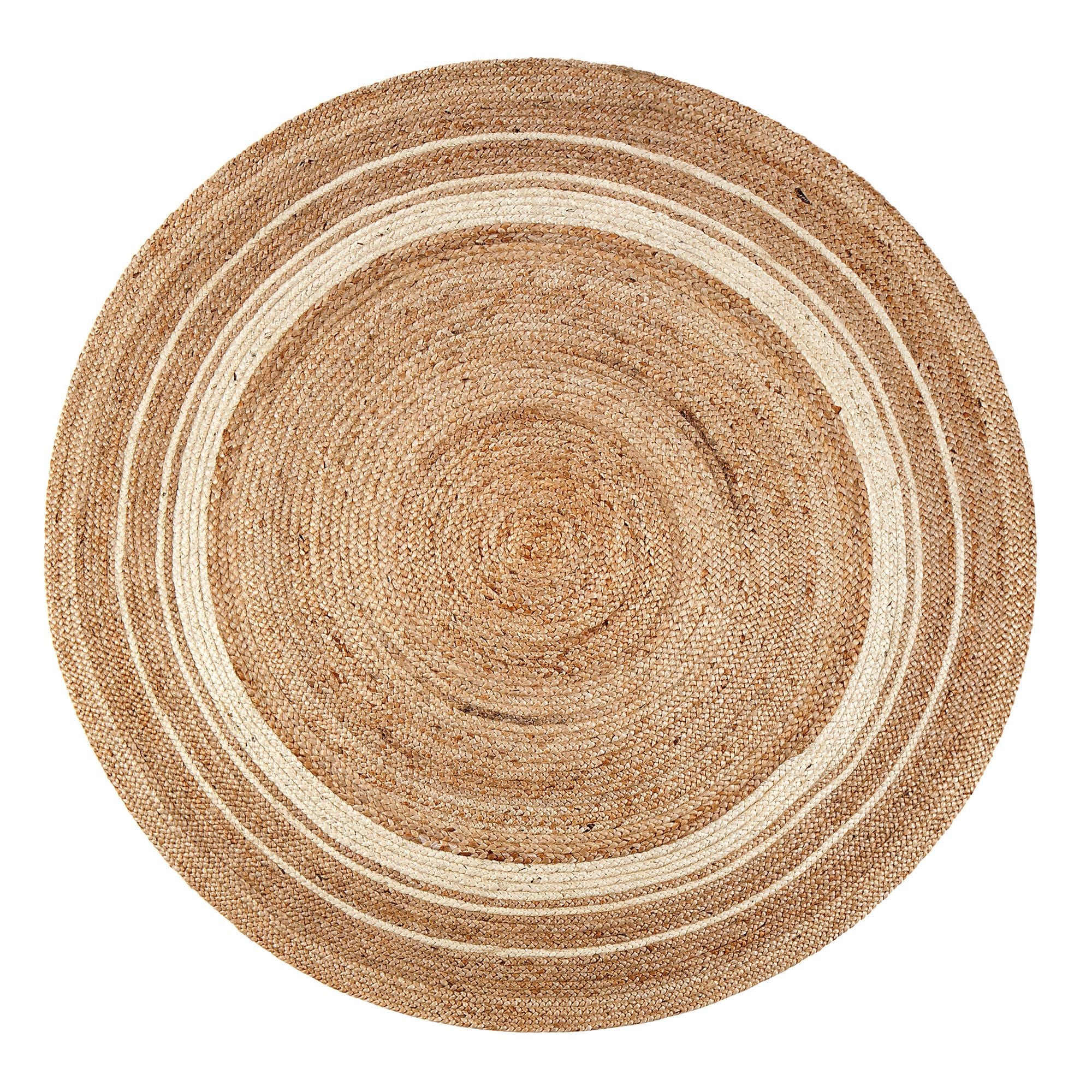 Kerala Sunrise Beige Tan Ivory Jute Area Rug