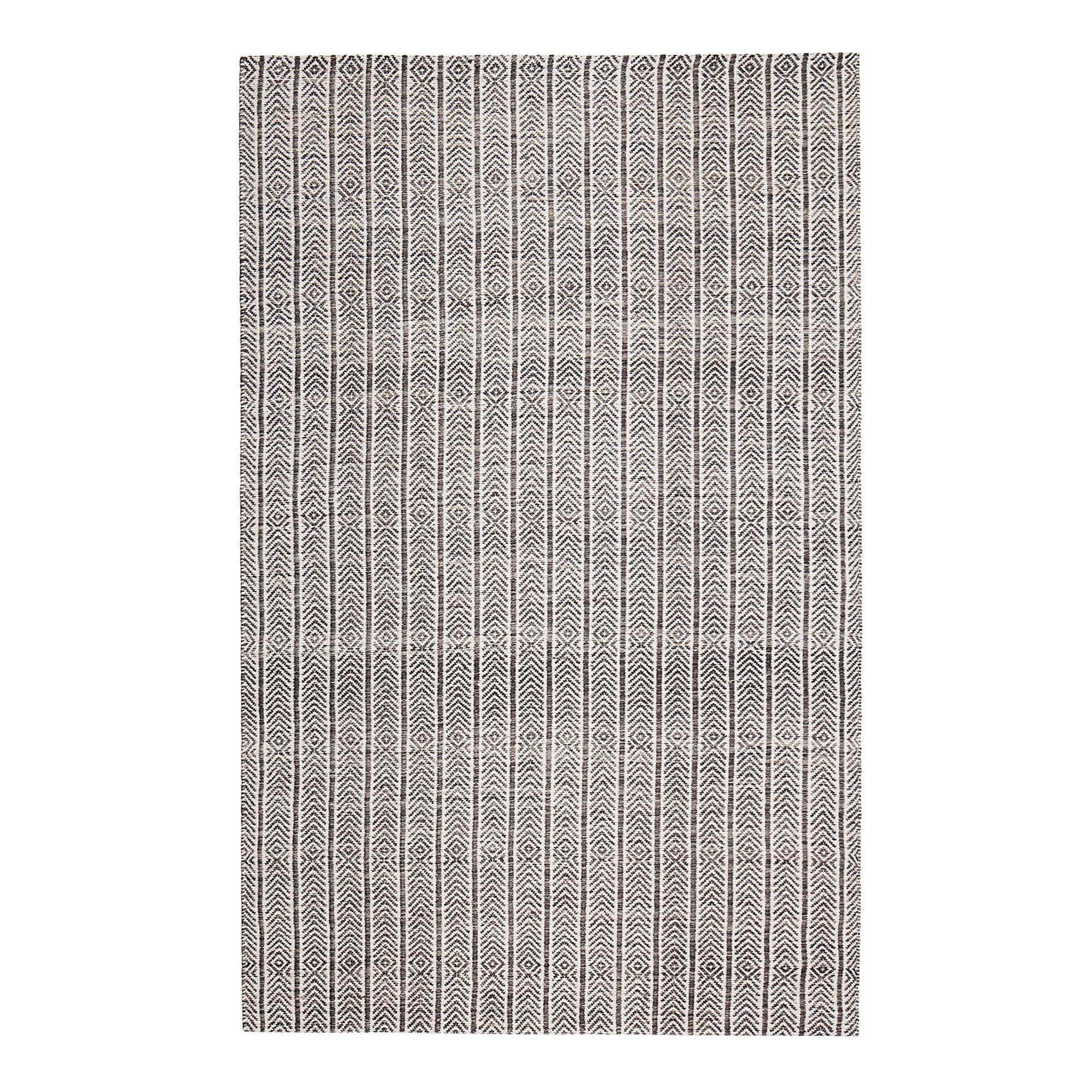 Ash Gray Ivory Jute Cotton Area Rug