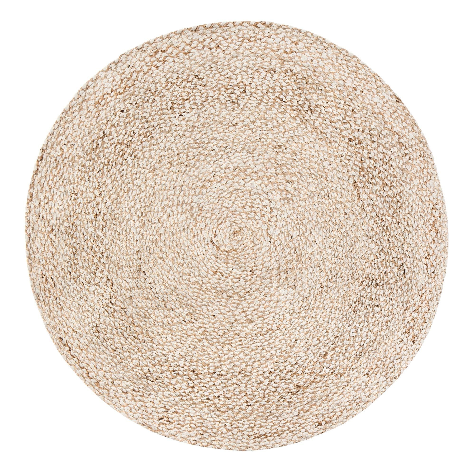 Speckled Hen Tan Ivory Jute Polyester Area Rug