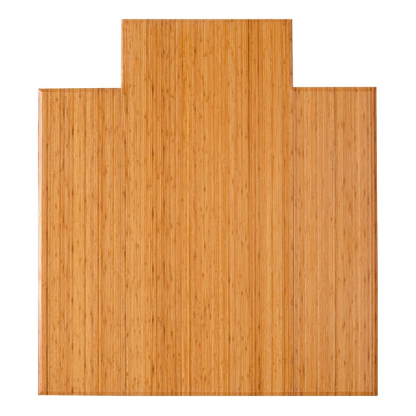 Anji Mountain Bamboo Tri-Fold Plush Chairmat - No Lip, 60 x 47 / Dark Cherry