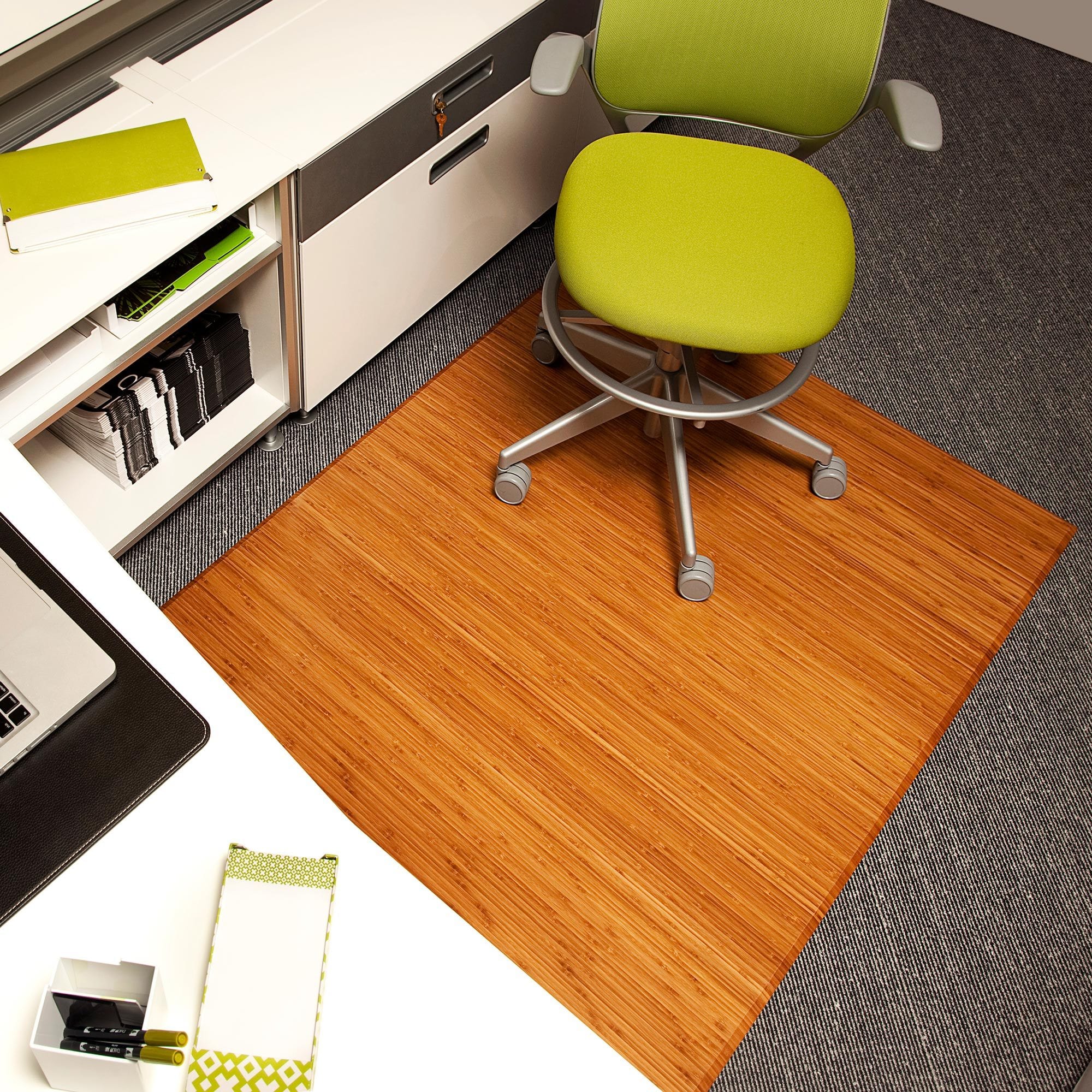 Anji Mountain Plush Bamboo Chair Mat No Lip
