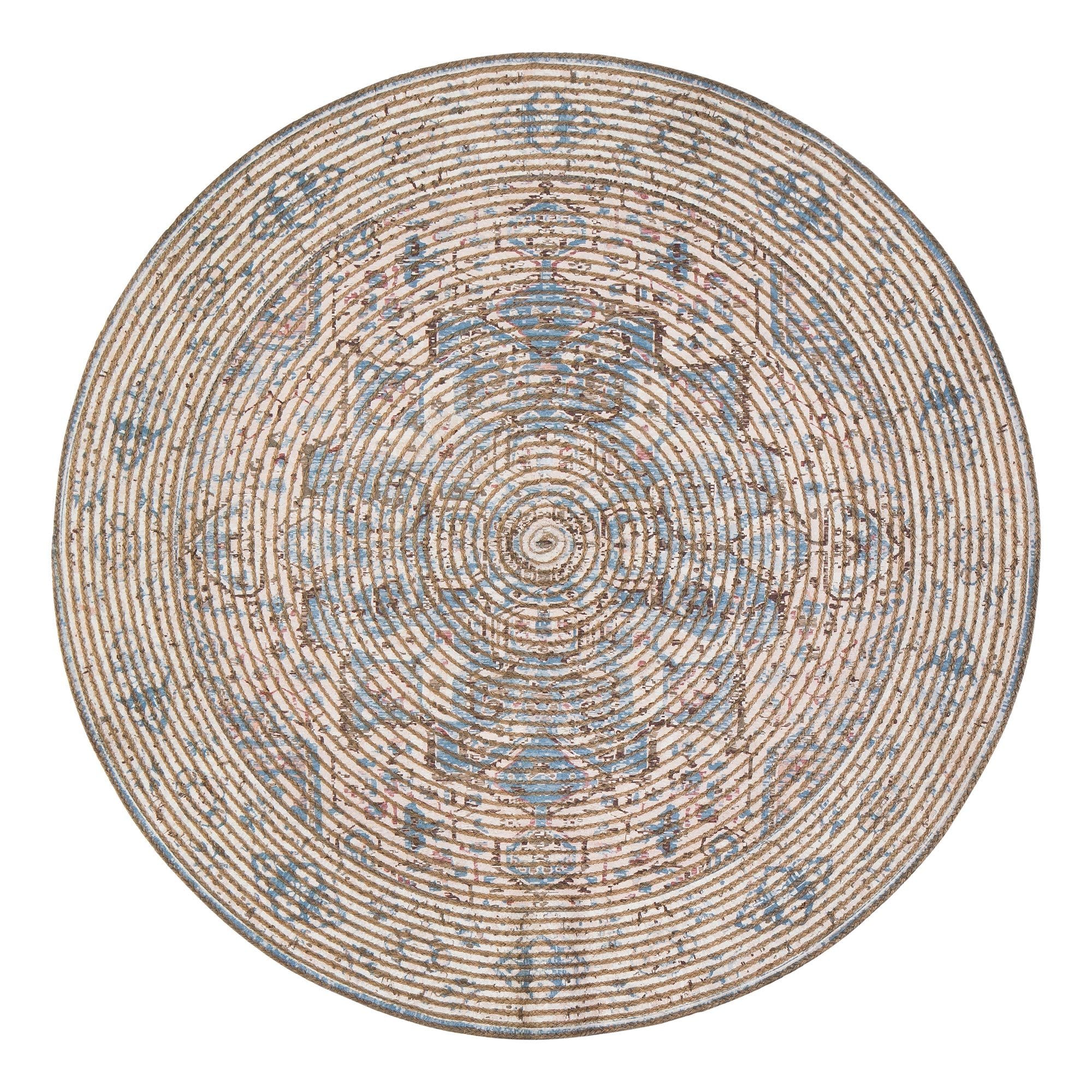 Damavand Gray Beige Rust Jute Polyester Cotton Area Rug