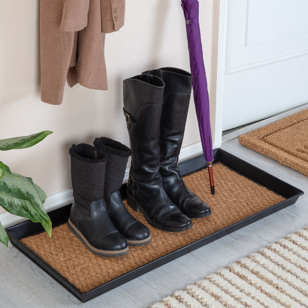 Metal Boot Tray - Smoked Oak (001)