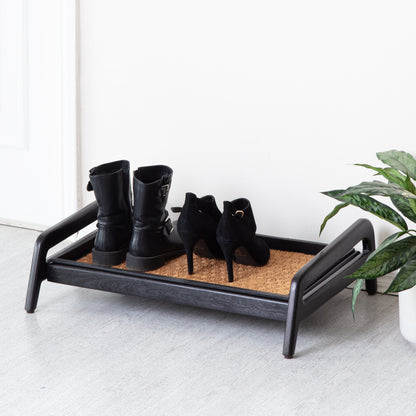 Wooden Boot Tray (Single Tier) - Smoked Oak (001)