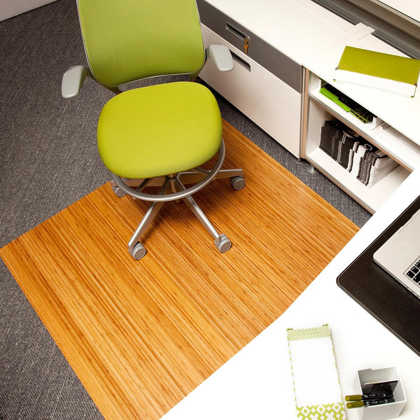55x57 Standard Chair Floor Mat With Lip Java/bamboo - Anji Mountain :  Target