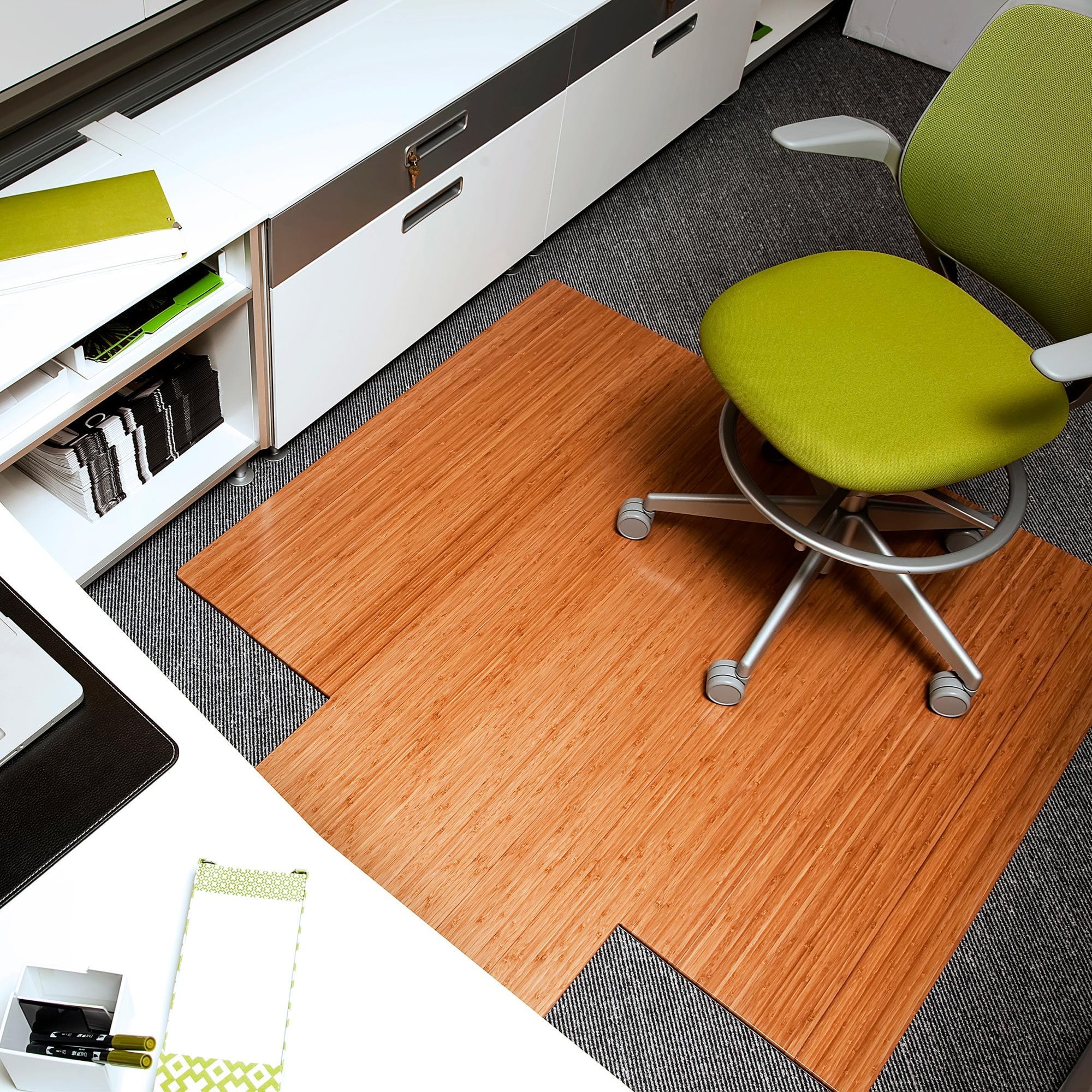 Anji Mountain Deluxe Bamboo Chair Mat With Lip