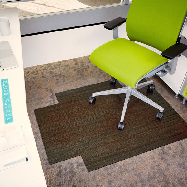 55x57 Standard Chair Floor Mat With Lip Java/bamboo - Anji Mountain :  Target